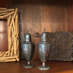 Vintage Silver Salt and Pepper Shakers